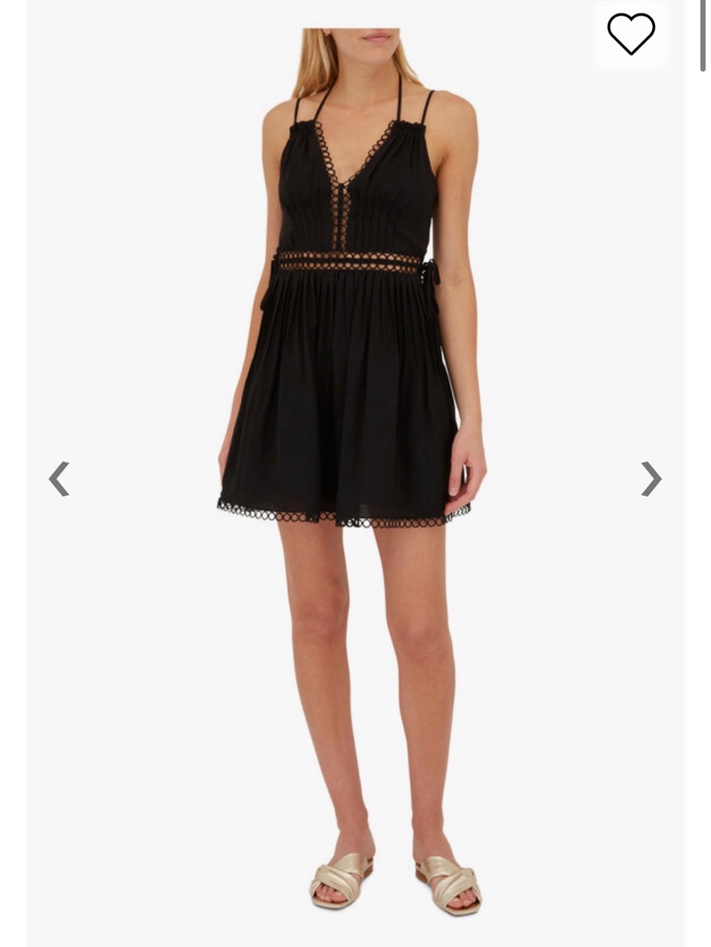 Jonathan Simkhai Trista Black Lace Up Mini Dress
